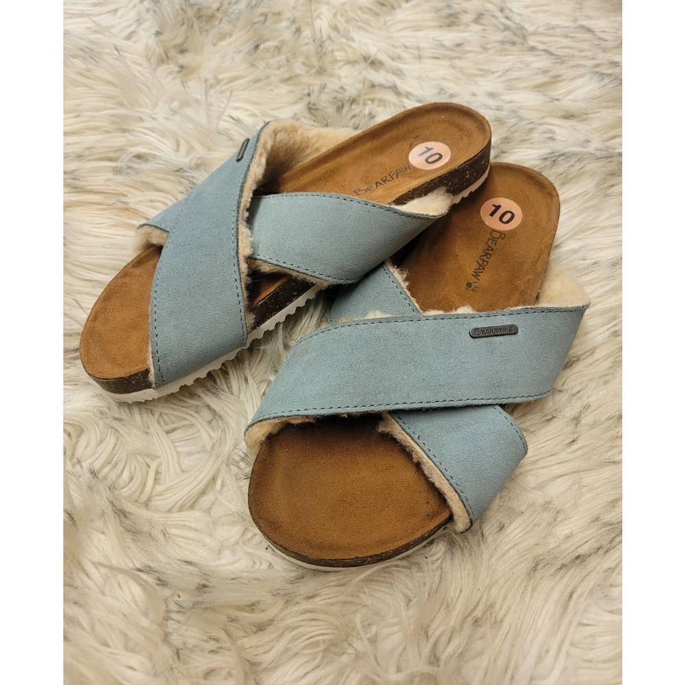 Bearpaw Fur Lined Sandals, Women's 10